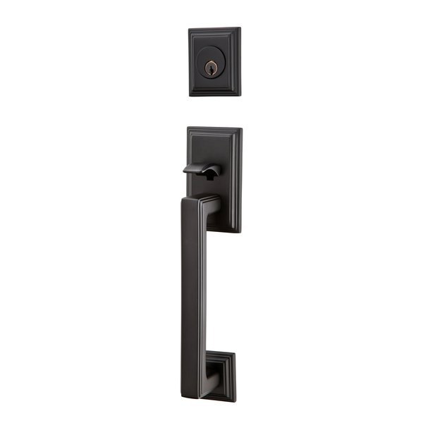 Flat Black Handleset, 4203HECUS19RH, Emtek, Mfr#: 4203HECUS19RH